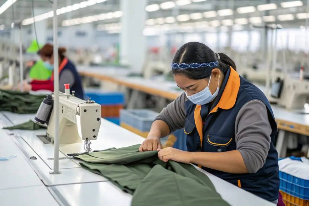 Ethical garment factory worker